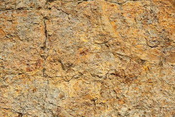 Naklejka premium Seamless texture of brown stone - Stone tile floor paving fragment - Texture of old rock