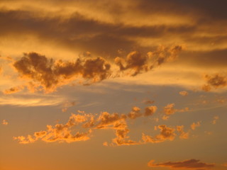 Orange clouds