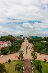 Obraz premium ラオス・ビエンチャン・勝利の門・凱旋門・Patuxay