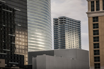 Buildings at sundown