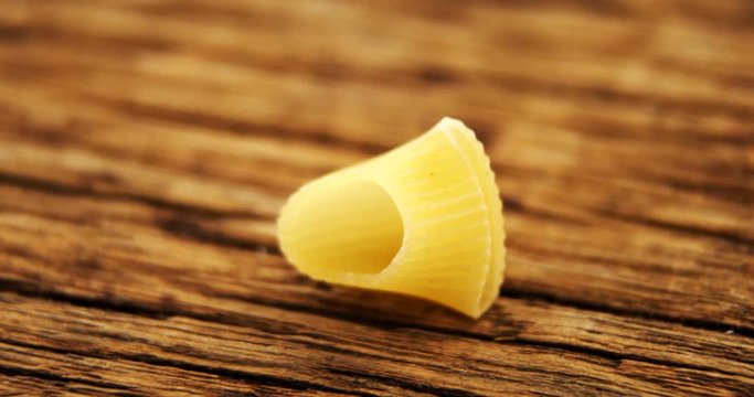 Close-up of lumaconi rigati pasta