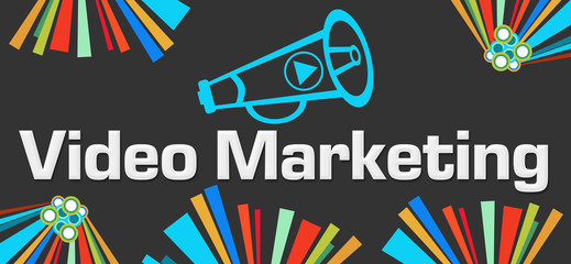 Video Marketing Dark Colorful Elements Background 