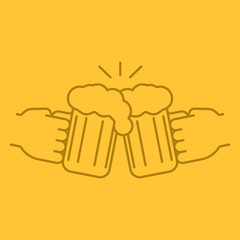 Cheers color linear icon