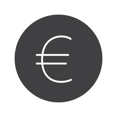 Euro sign glyph icon