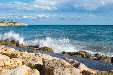 walking path along the sea