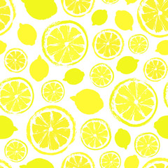 Motif peint de fond de citrons