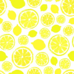 Crédence de cuisine en verre imprimé Citrons Motif peint de fond de citrons