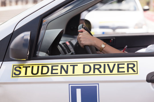 Driving education. Student driver.
