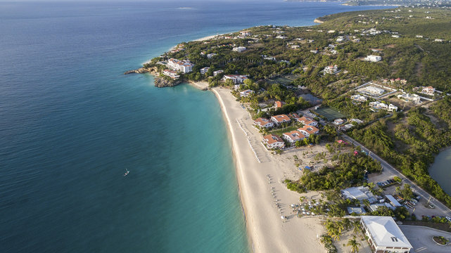 Aerial view of Anguilla Beaches
