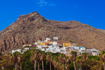 Fototapeta na wymiar Village at beach Teresitas in Tenerife - Canary Islands