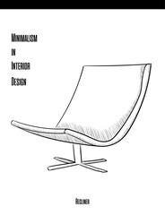 Soft chair with backrest in a contour on a white background. Minimalism in Interior Design eps 10 illustration