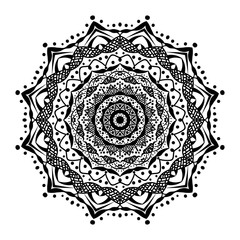 Flower Mandala, Vintage decorative elements, Oriental pattern, vector illustration,