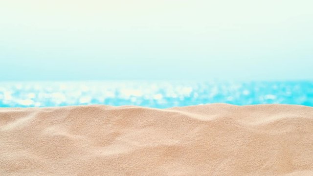 On the Beach / By the Sea - sand dune in front of beautiful azure sea on a sunny day - seamless loop