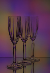 Wine glasses with color