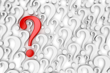 Question mark background - 3d render