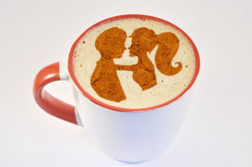 Man and woman on a coffee