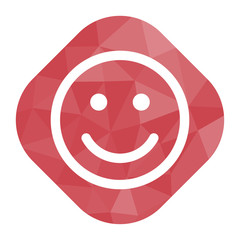 geometrischer Icon - Smiley glücklich