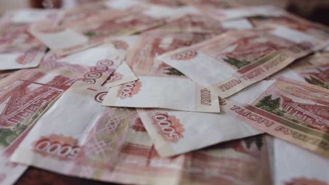 Cash. Much money. Russian money. Euros money. Rubles. Money background.