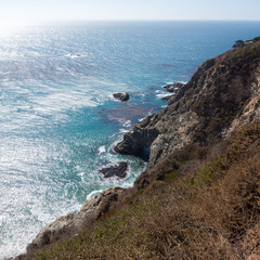 The Big Sur Coast with its rugged coastline and mountain view in California USA