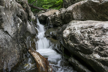 Naklejka na ściany i meble Waterfall in Whiteoak Canyon, Shenandoah National Park