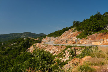 Fototapeta na wymiar Road in the mountains of Montenegro