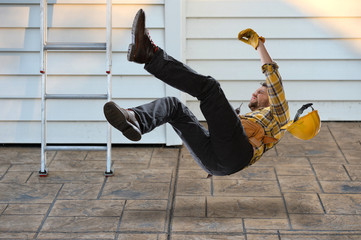 Worker Falling from Ladder