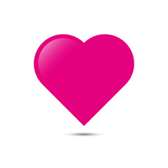 Pink heart icon. Vector illustration