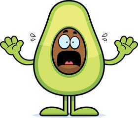 Scared Cartoon Avocado