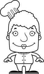 Cartoon Smiling Chef Woman