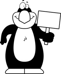 Cartoon Penguin Sign