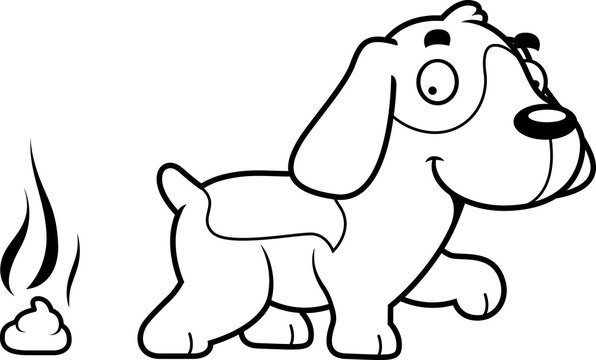 Cartoon Beagle Poop