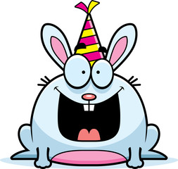 Fototapeta na wymiar Cartoon Rabbit Birthday Party