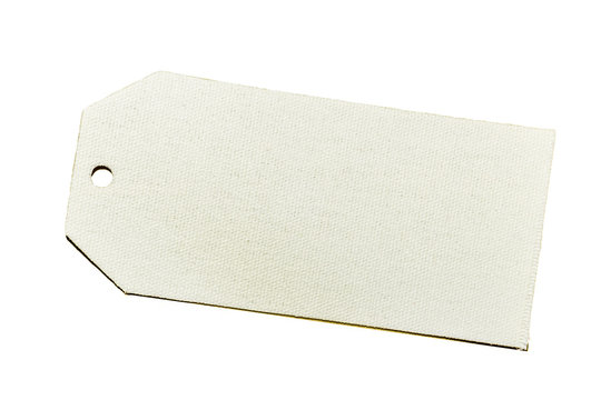 Blank Decorative White Fabric Gift Tag With Hole For Tie