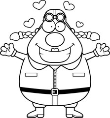 Cartoon Pilot Hug