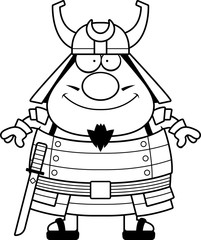 Happy Cartoon Samurai