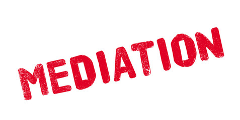 Mediation rubber stamp. Grunge design with dust scratches. Effects can be easily removed for a clean, crisp look. Color is easily changed.