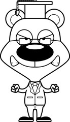 Cartoon Angry Teacher Bear