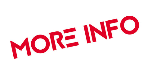 More Info rubber stamp. Grunge design with dust scratches. Effects can be easily removed for a clean, crisp look. Color is easily changed.