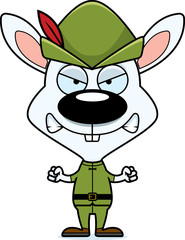 Cartoon Angry Robin Hood Bunny