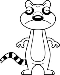 Sad Cartoon Lemur
