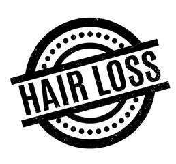 Hair Loss rubber stamp. Grunge design with dust scratches. Effects can be easily removed for a clean, crisp look. Color is easily changed.