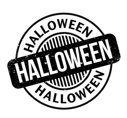Halloween rubber stamp. Grunge design with dust scratches. Effects can be easily removed for a clean, crisp look. Color is easily changed.