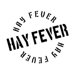 Hay Fever rubber stamp. Grunge design with dust scratches. Effects can be easily removed for a clean, crisp look. Color is easily changed.