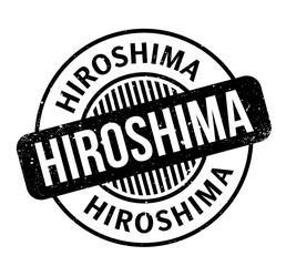 Hiroshima rubber stamp. Grunge design with dust scratches. Effects can be easily removed for a clean, crisp look. Color is easily changed.
