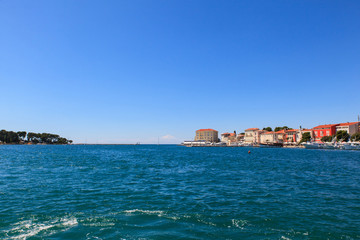 Porec skyline and sea