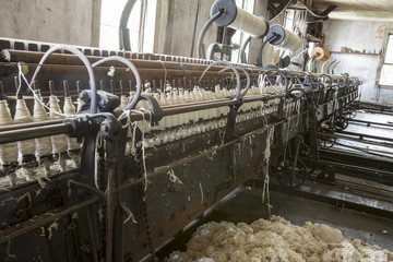 Vintage wool mill equipment