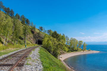 Fototapeta na wymiar Circum-Baikal Railway