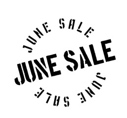 June Sale rubber stamp. Grunge design with dust scratches. Effects can be easily removed for a clean, crisp look. Color is easily changed.