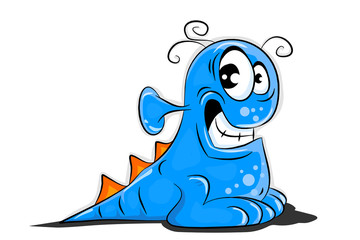 Blue Cartoon Alien