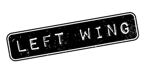 Left Wing rubber stamp. Grunge design with dust scratches. Effects can be easily removed for a clean, crisp look. Color is easily changed.